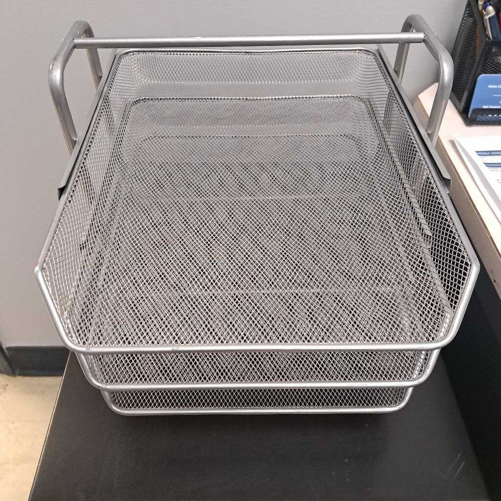 Silver Filing Tray