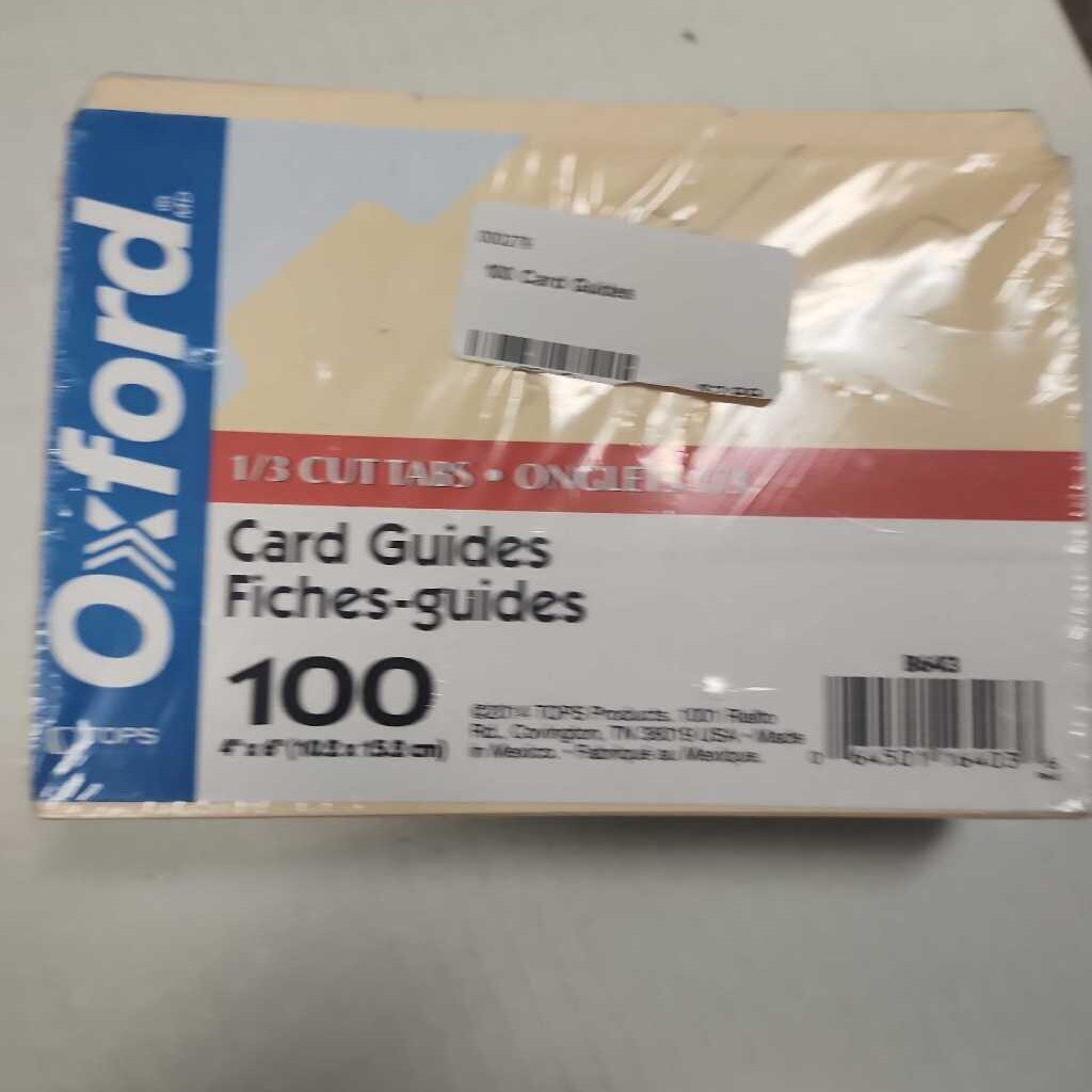 100 Card Guides