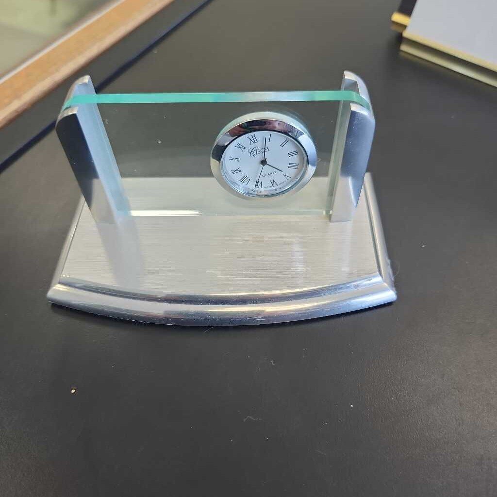 Desk Clock/ Business Card Holder -Not Tested