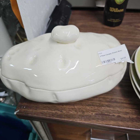 2 Piece Ceramic Potato Bowl