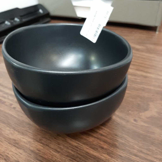 Set Of 2 Dark Grey Bowls