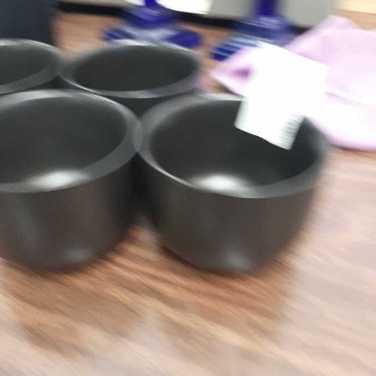 Set Of 4 Black Mugs