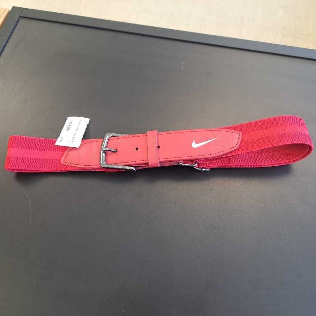 Red Nike Elastic Baseball Belt