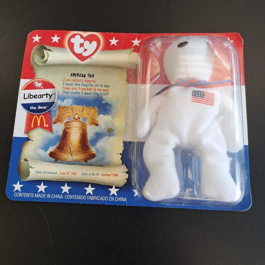 Rare Ty Beanie Baby June 1996 ''Libearty'' Still In Package