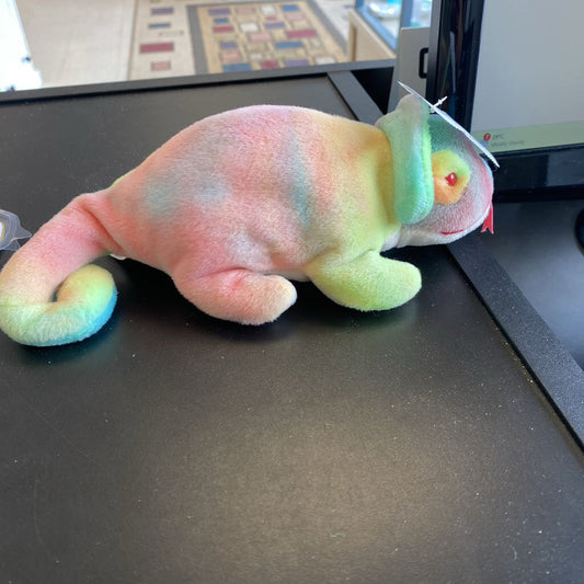 Ty Beanie Babies "Rainbow" Colorful Chameleon