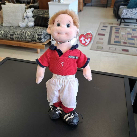 TY Beanie Bopper ''Footie'' Team England Football Stuffie