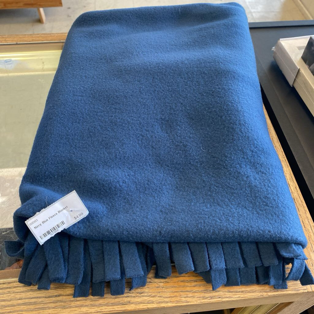 Navy Blue Fleece Blanket