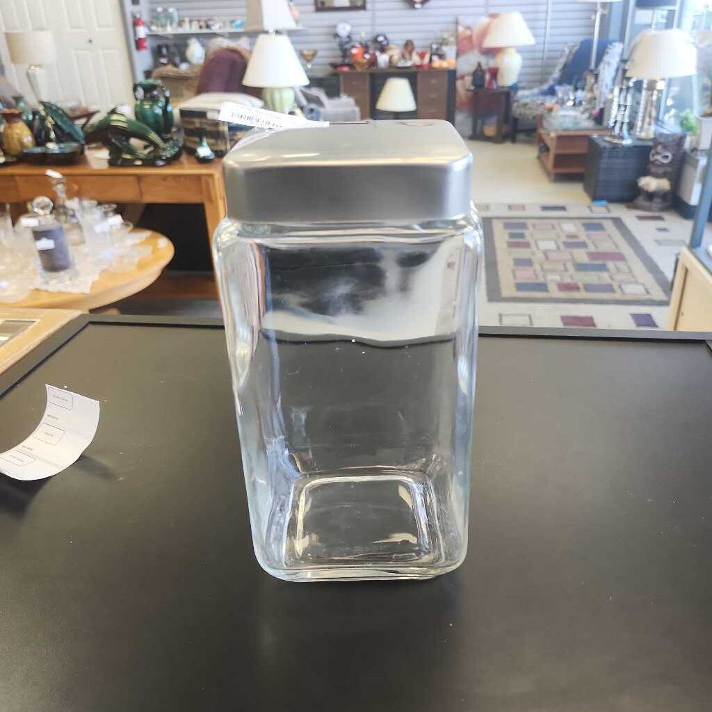 Large Rectangle Glass Jar