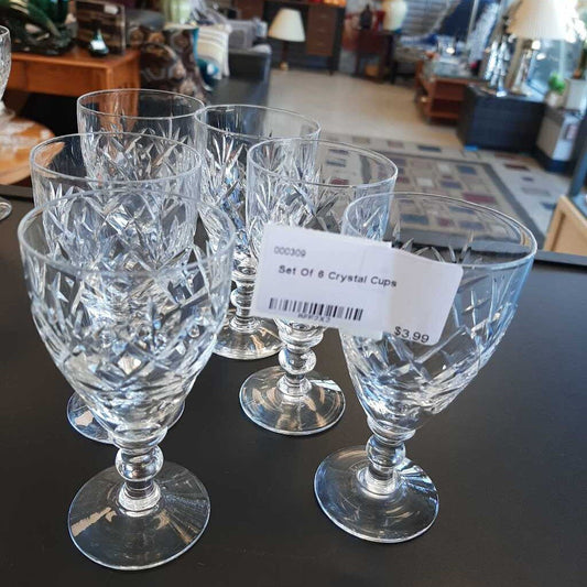 Set Of 5 Crystal Cups