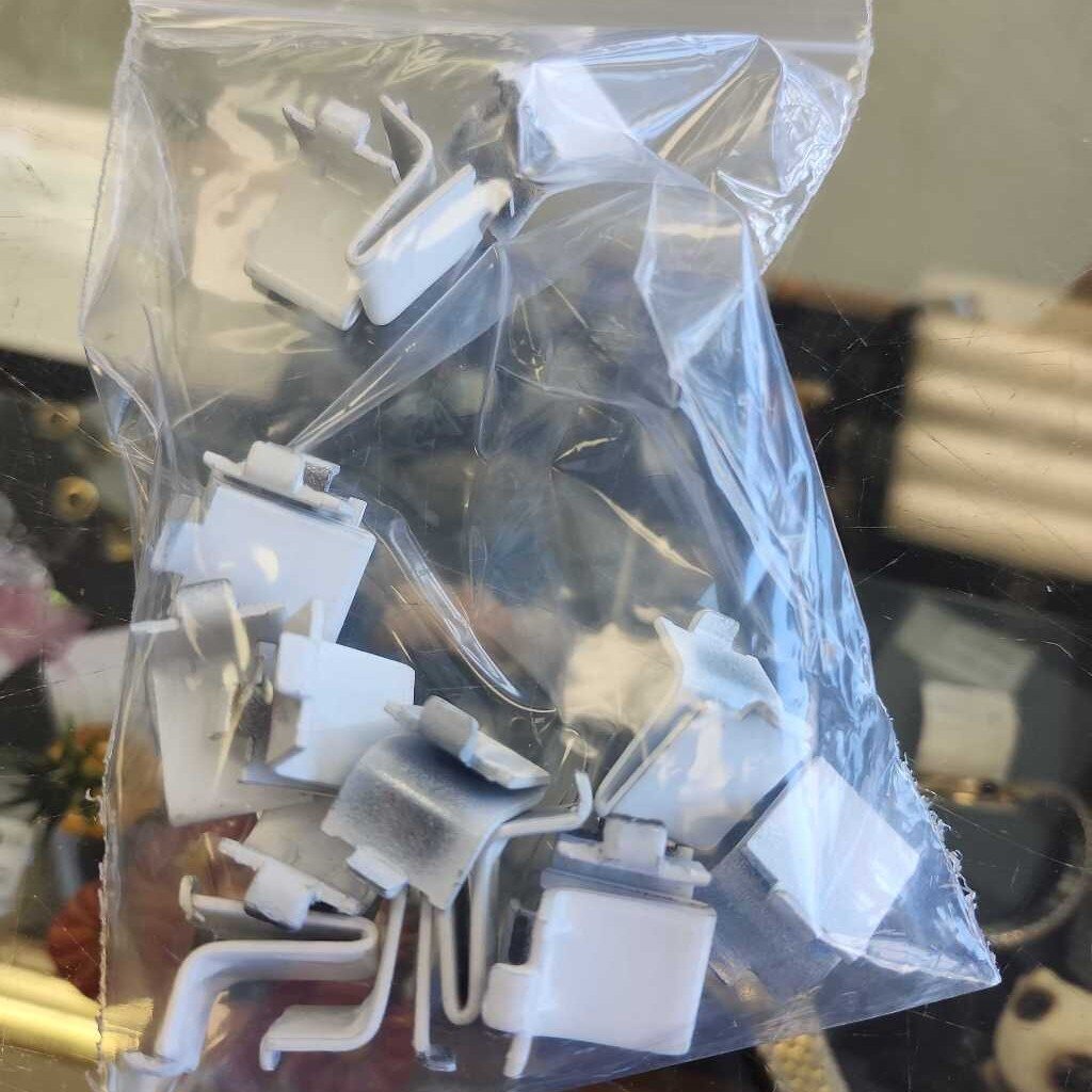 White Shelving Clips