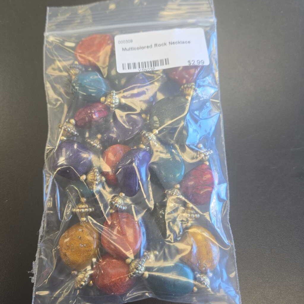 Multicolored Rock Necklace