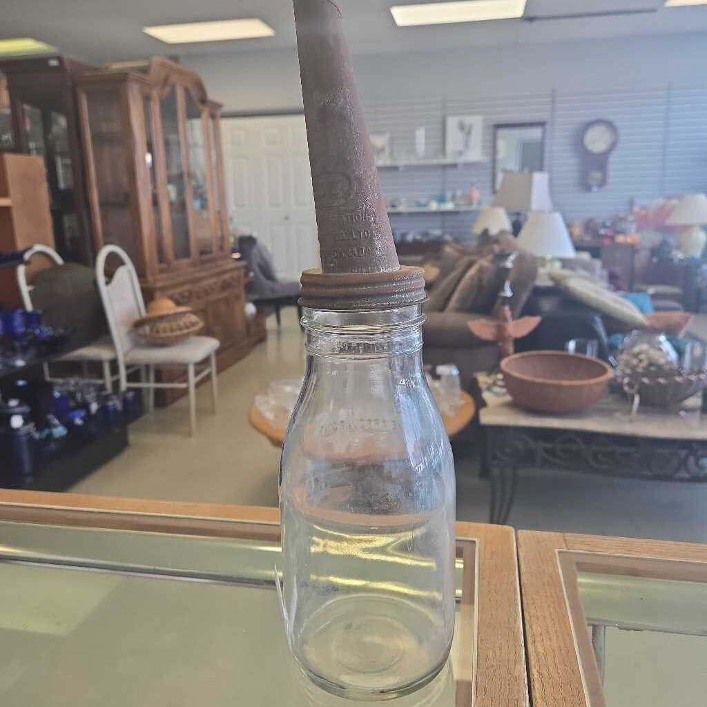 Vintage One Pint Imperial Oil Glass Bottle