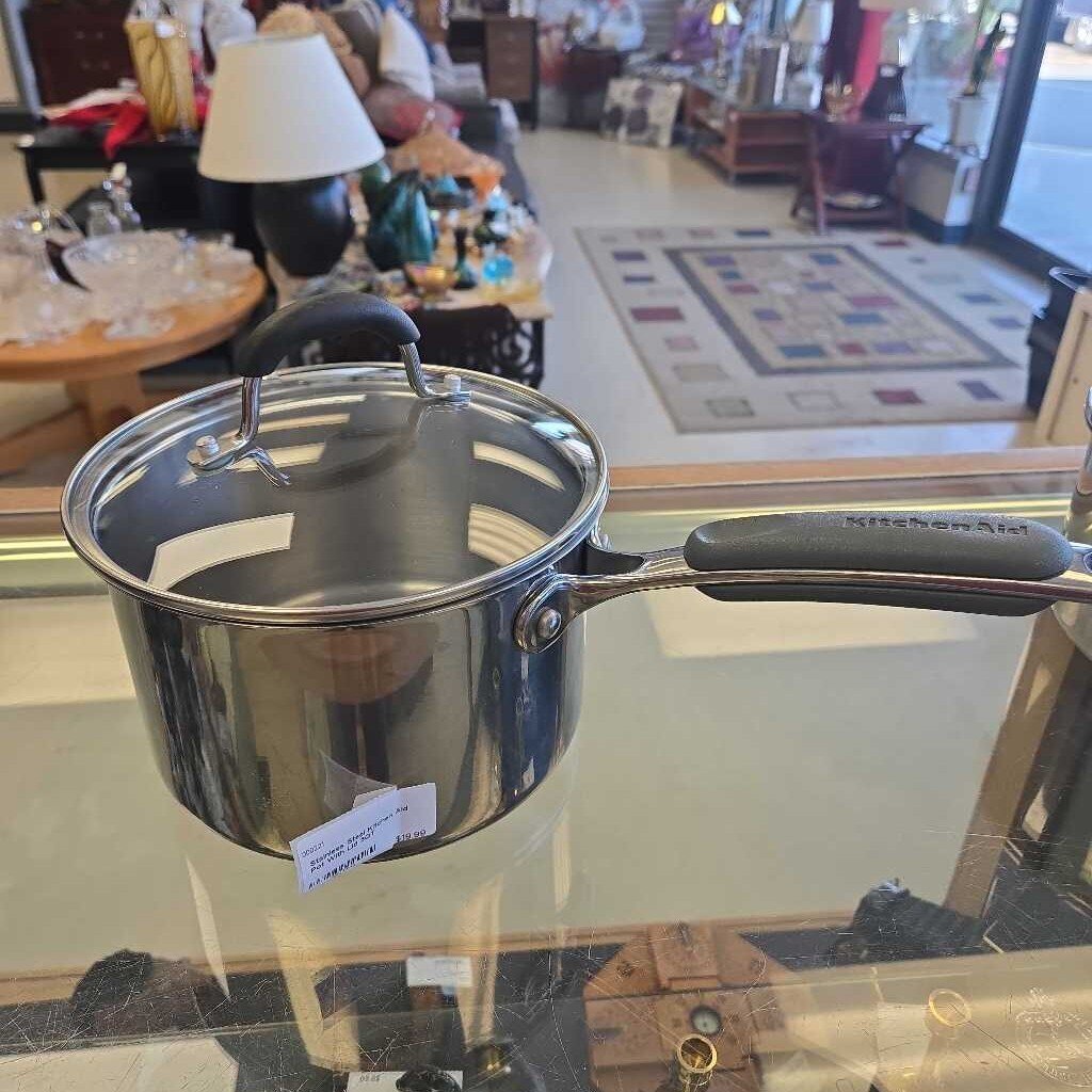 Stainless Steel Kitchen Aid Pot With Lid 3QT