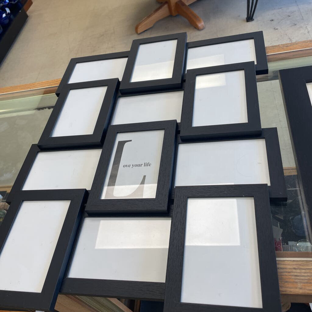 Black Picture Frame Collage 12 Photos