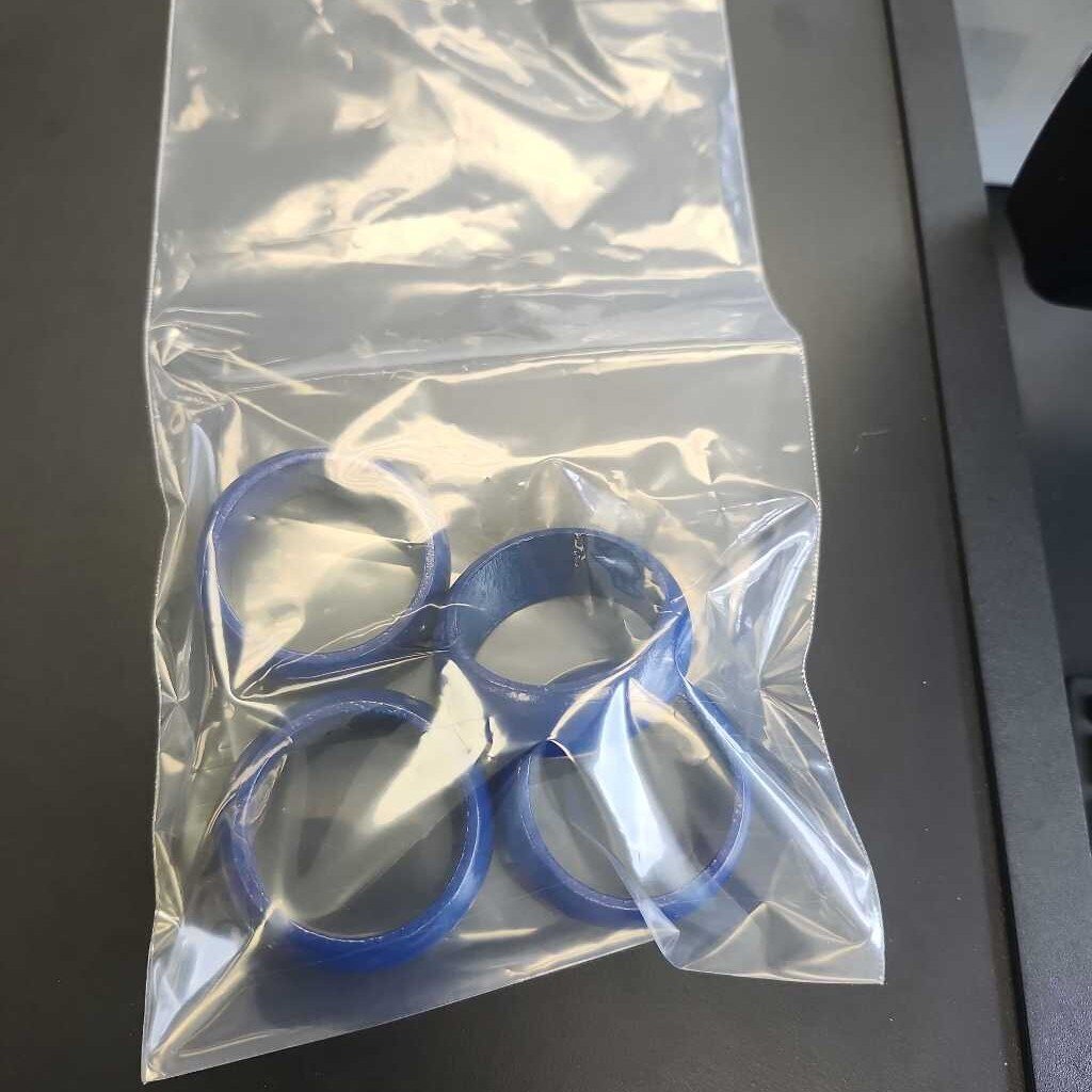 Set Of 4 Blue Napkin Holders