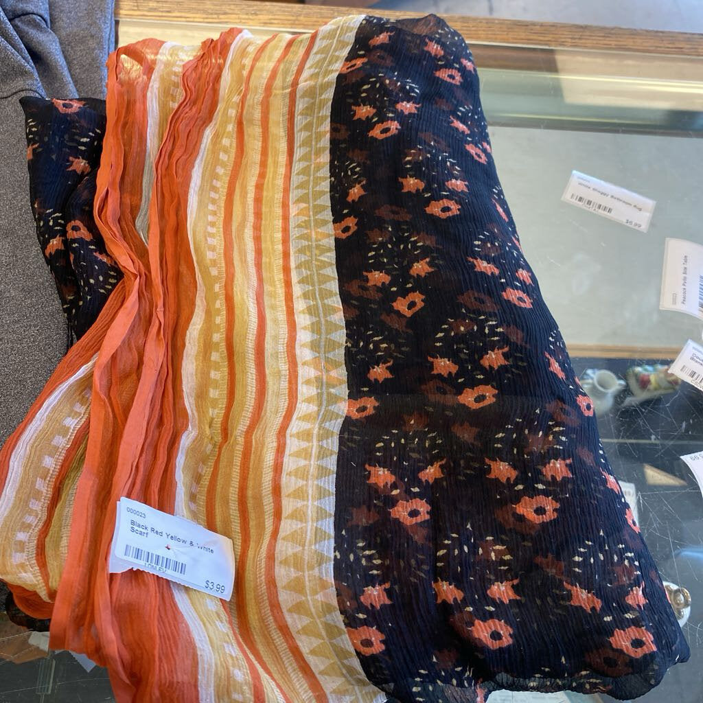 Black Red Yellow & White Scarf