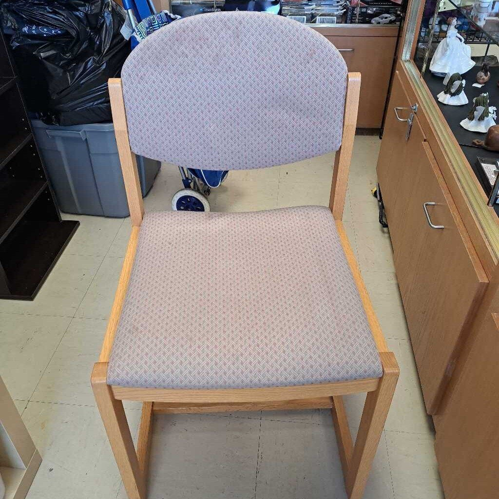 Wooden Framed Chair W/Multi Coloured Upholstered Seat & Back