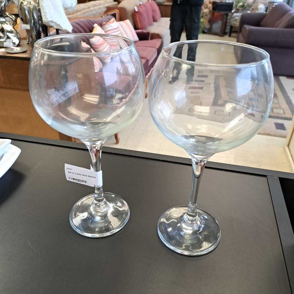 Set of 2 Red Wine Glasses