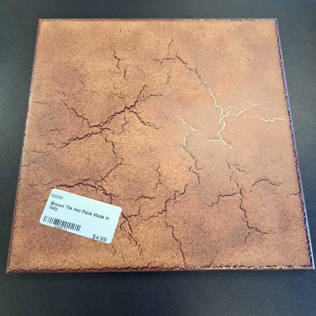 Brown Tile Hot Plate Made In Italy