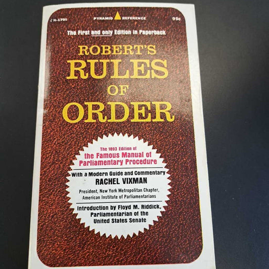 Robert's Rules Of Order