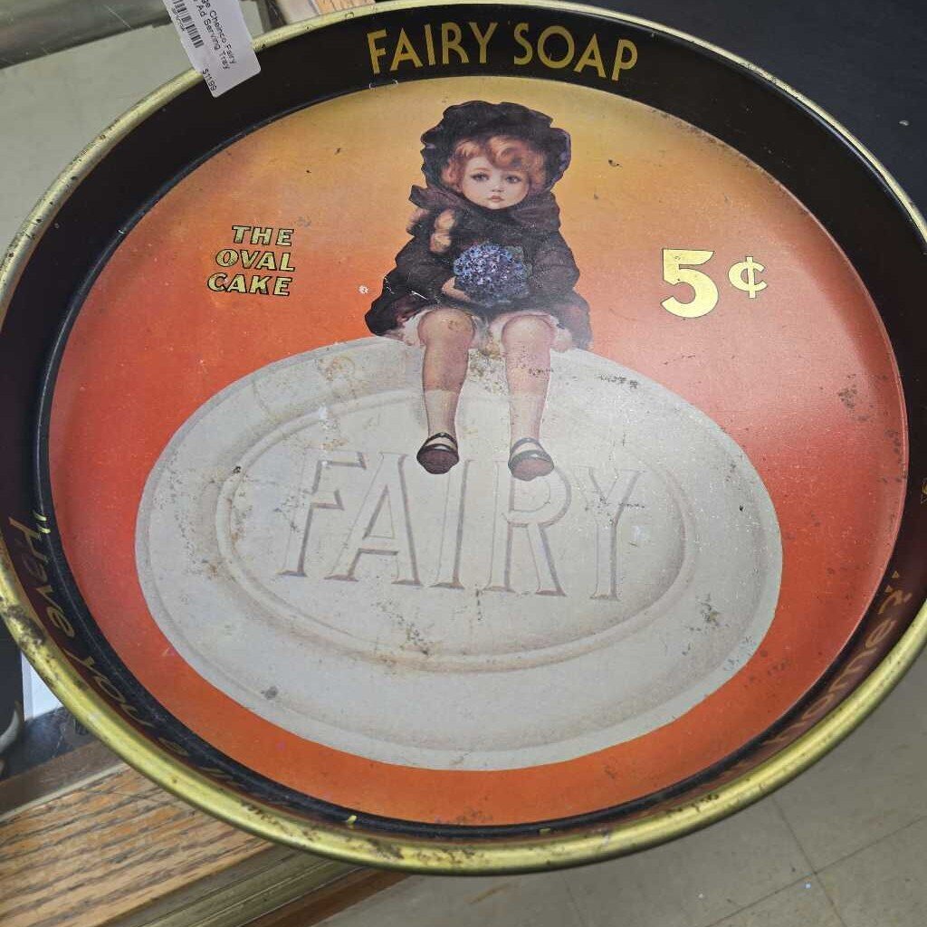 Vintage Cheinco Fairy Soap Ad Serving Tray