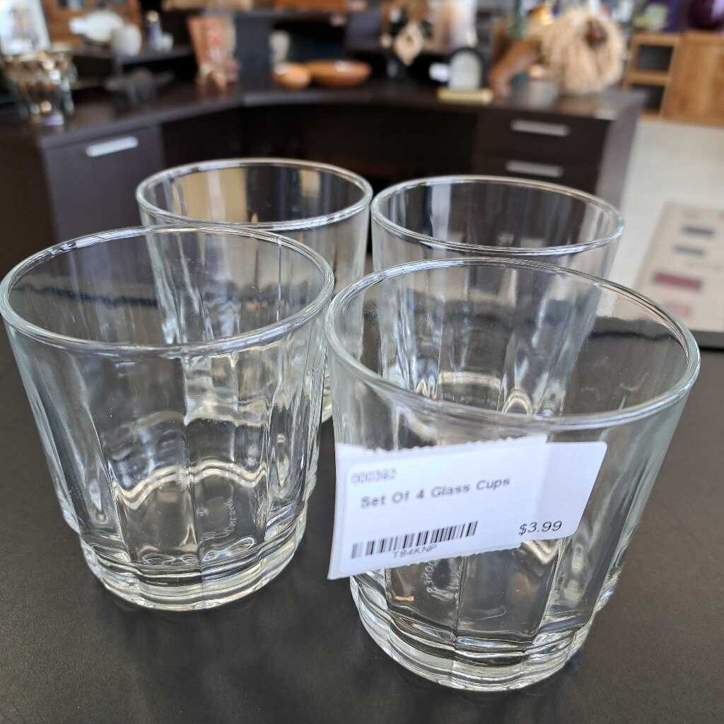 Set Of 4 Glass Cups
