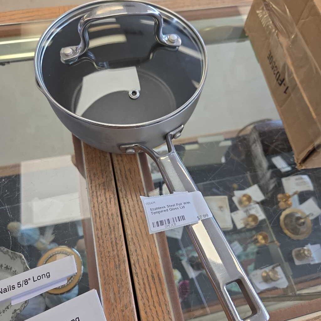 Stainless Steel Pot With Tempered Glass Lid
