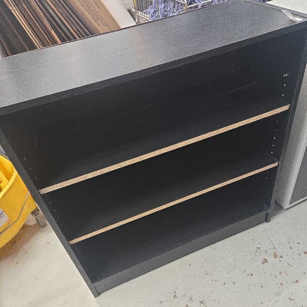 Black Laminate 3 Shelf Bookcase