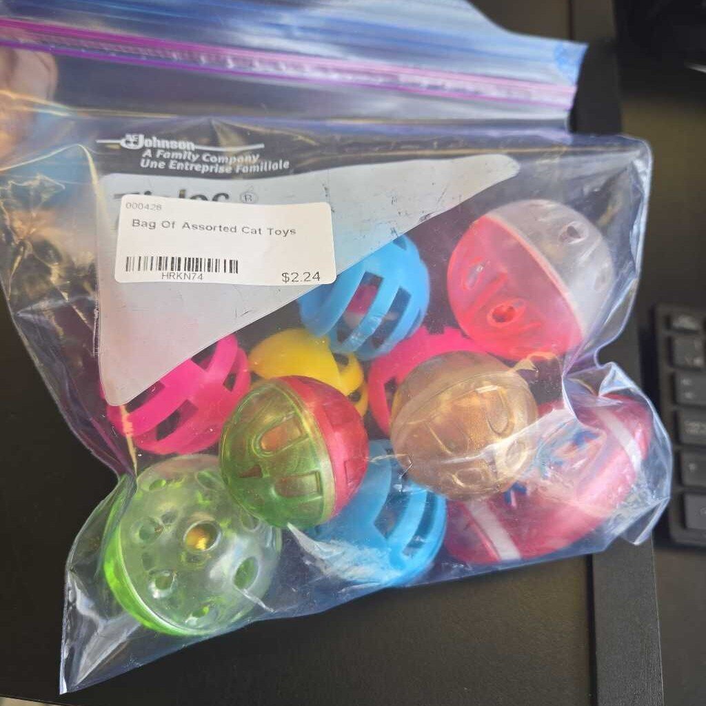 Bag Of Assorted Cat Toys