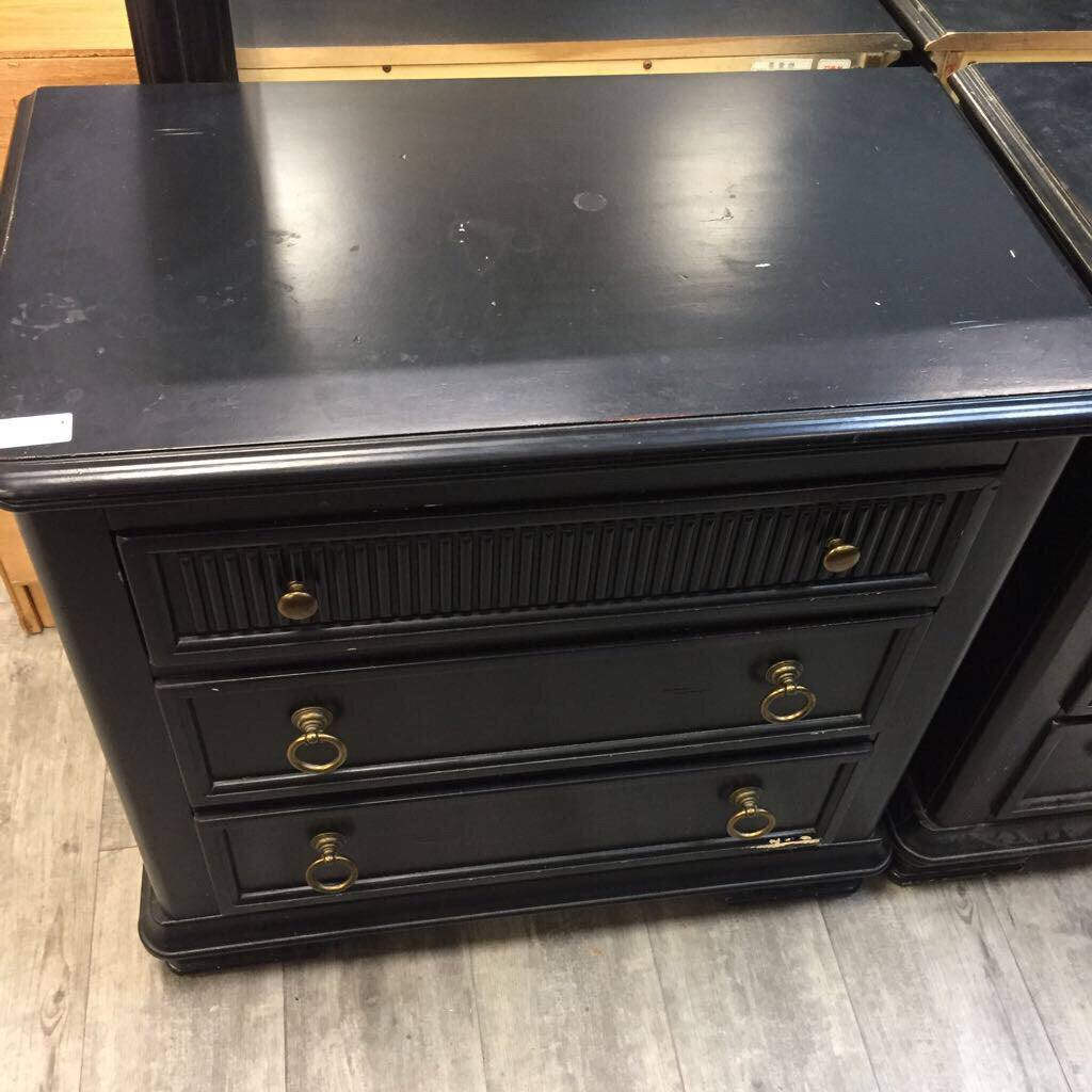 Black Wooden Nightstand