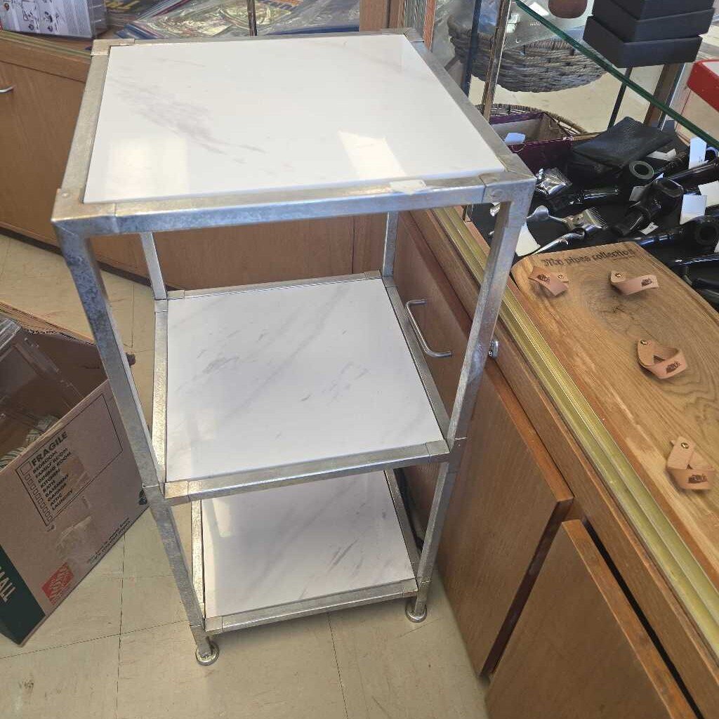 Three-Tier Cart With Marble Top