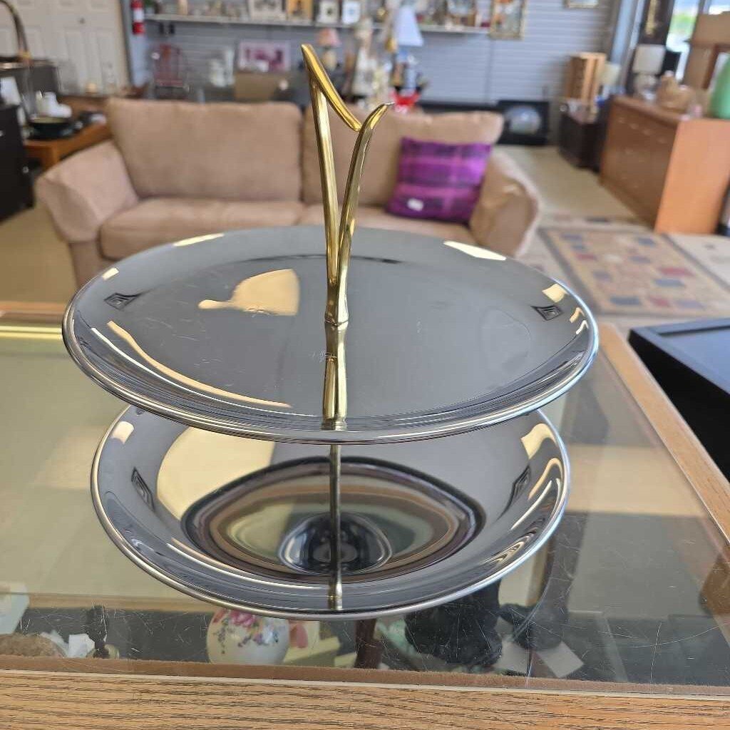 Vintage 2-Tiered Serving Tray