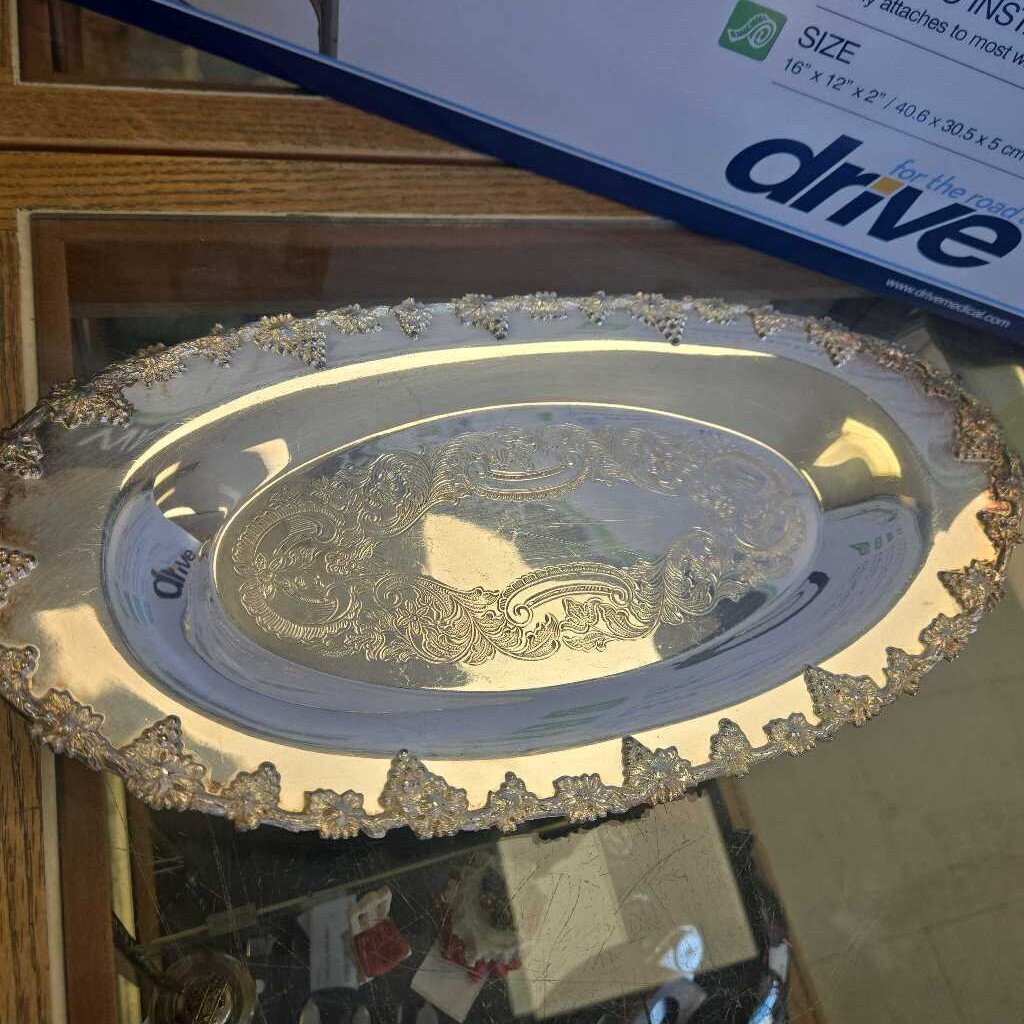 Oval Silver Plated Bread Tray