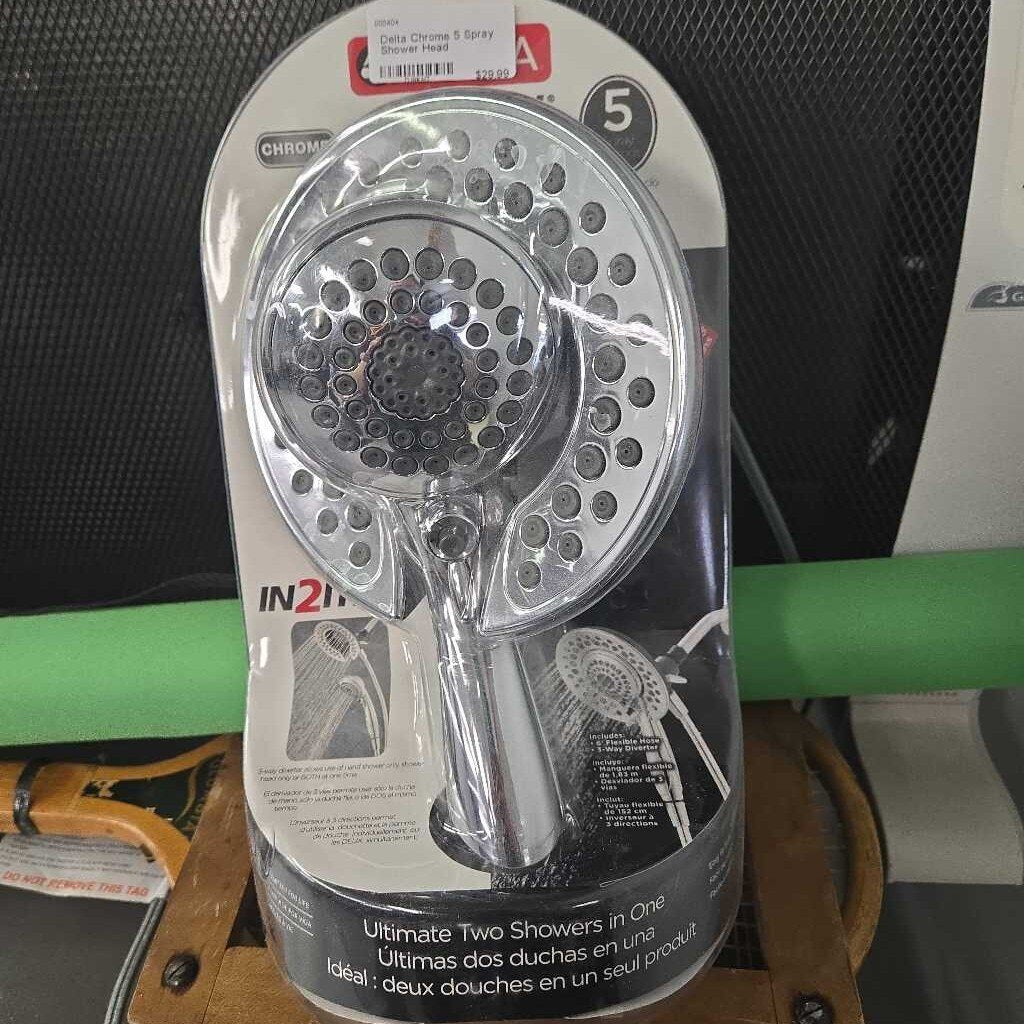 Delta Chrome 5 Spray Shower Head
