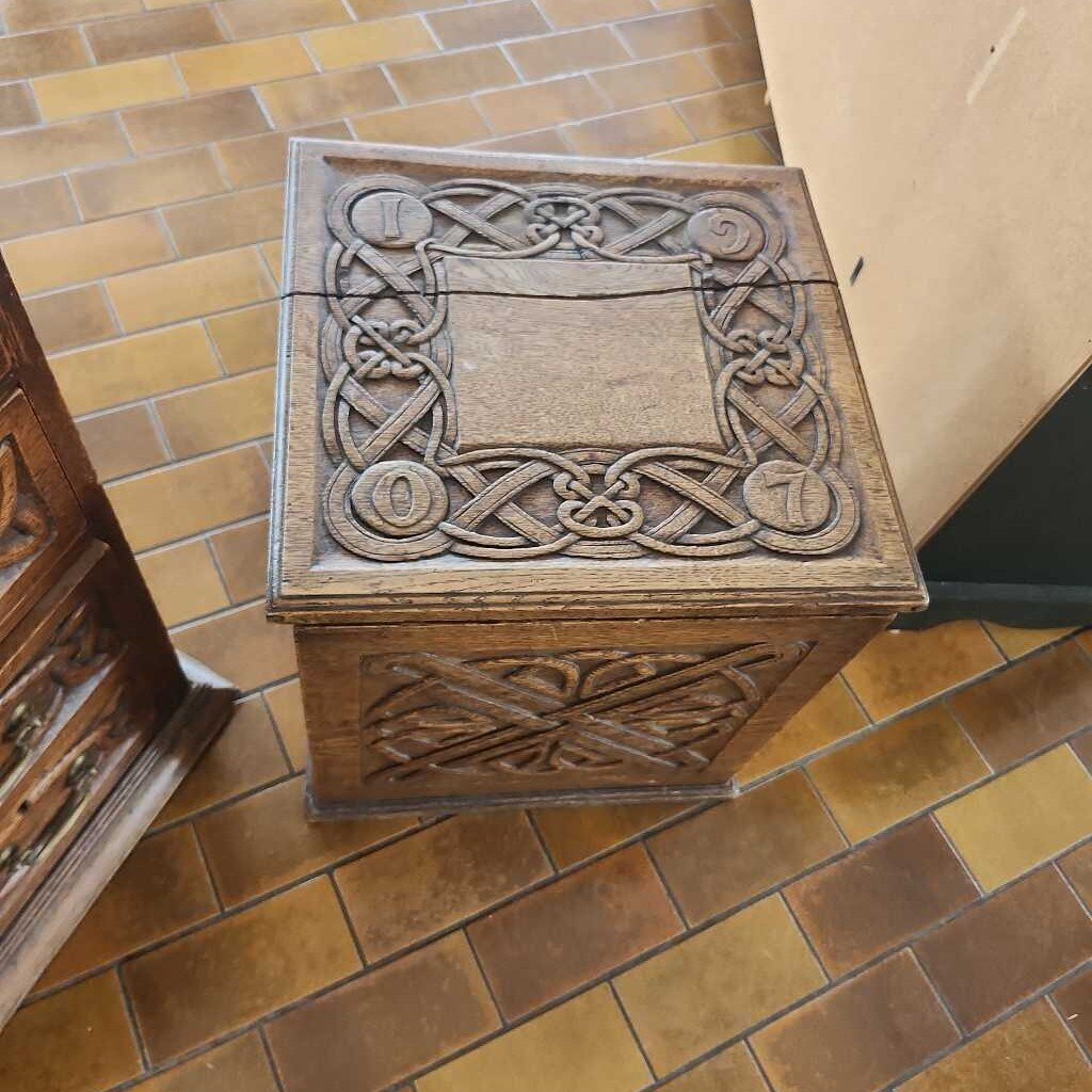 Oak Celtic Carved Oak Chest