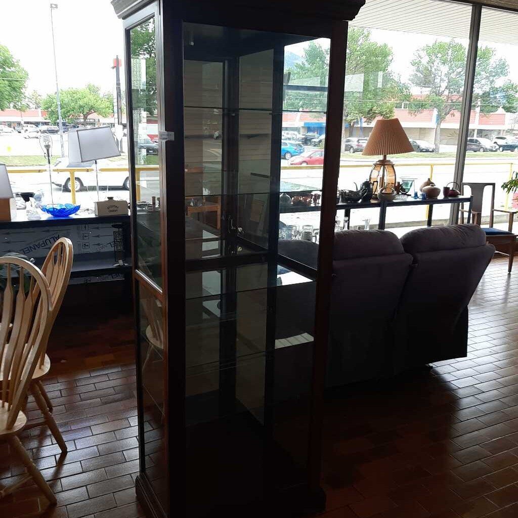 Tall Glass Cabinet W/ Key