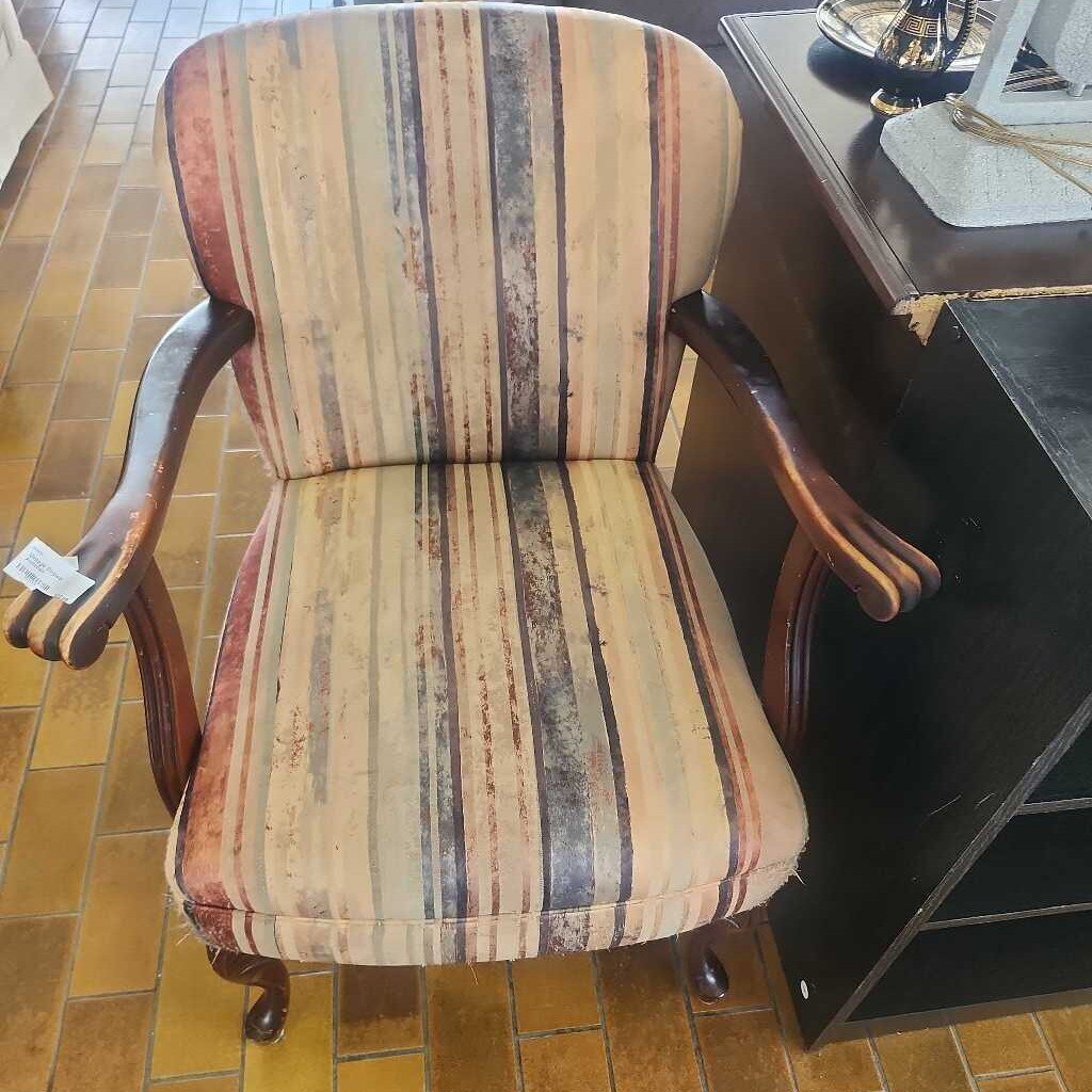 Vintage Striped Armchair