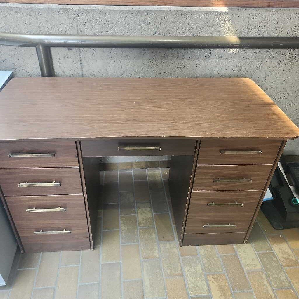 Dark Brown Wooden Desk