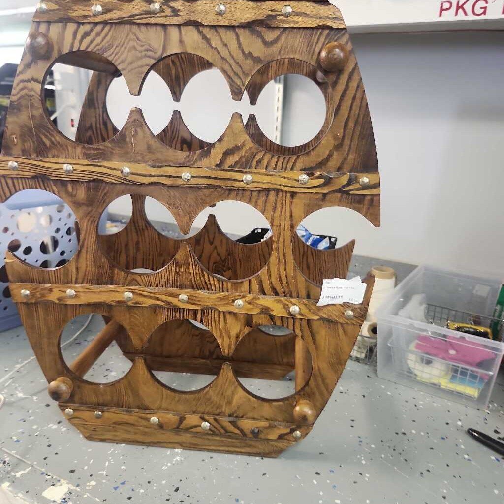 Wooden Rustic Wine Rack