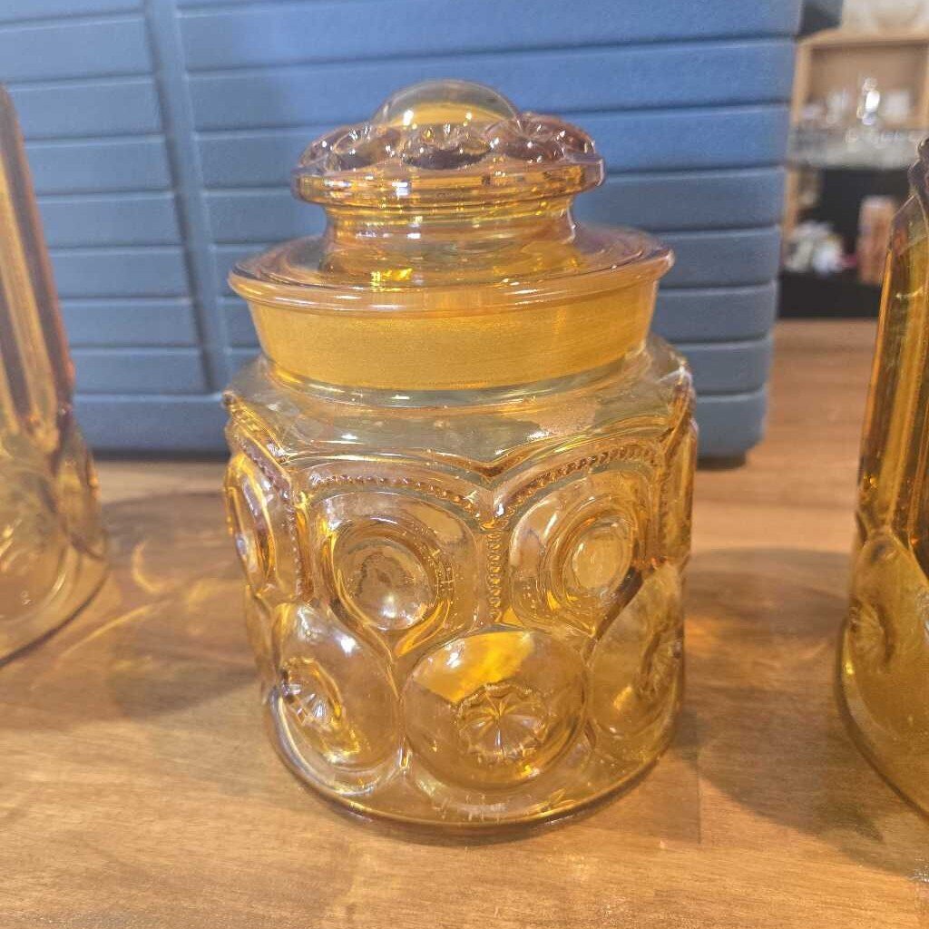 Amber Glass Canister