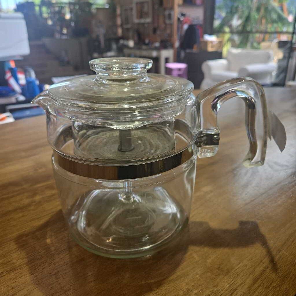 Vintage Complete Pyrex Flameware Glass Coffee Percolator