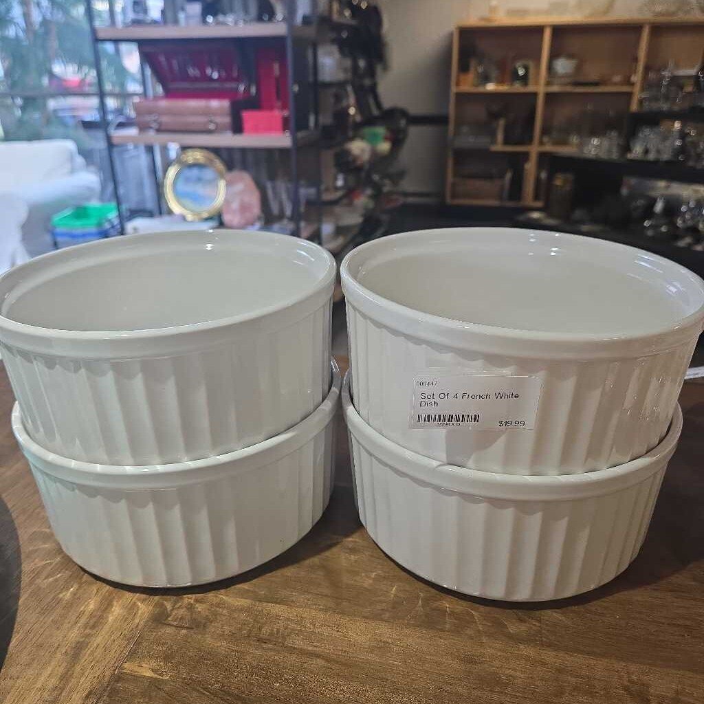 Set Of 4 French White Dish