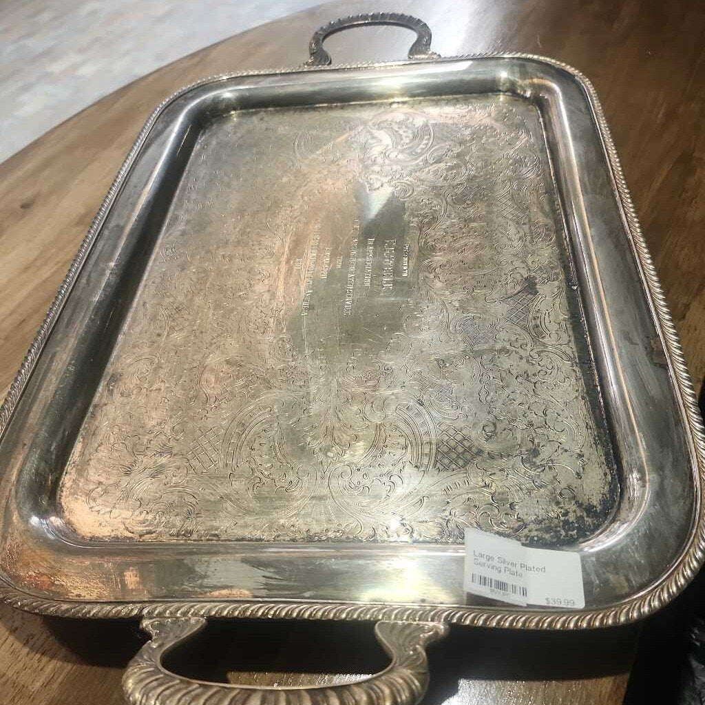 Large Silver Plated Serving Plate