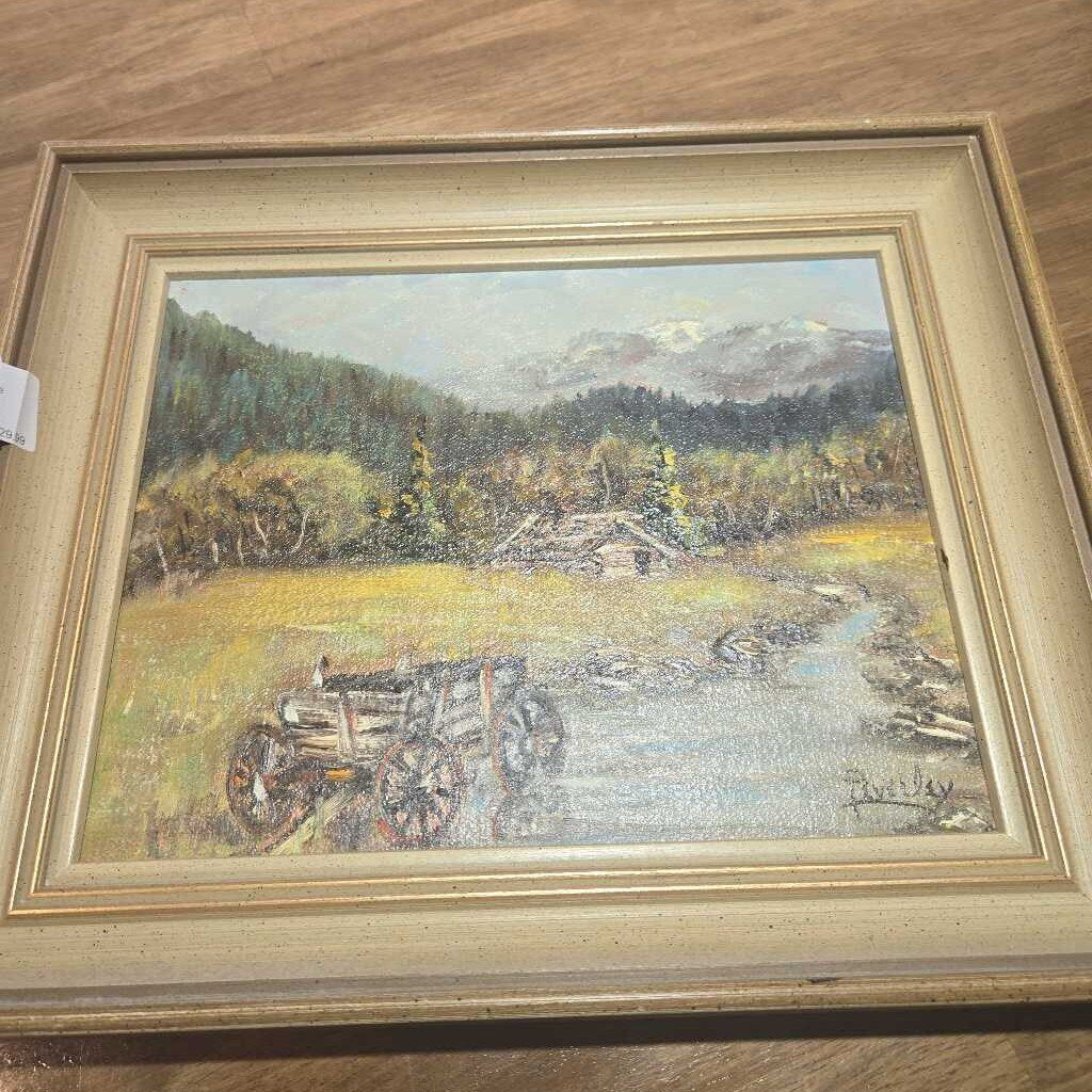 Peverley Landscape Painting In Frame