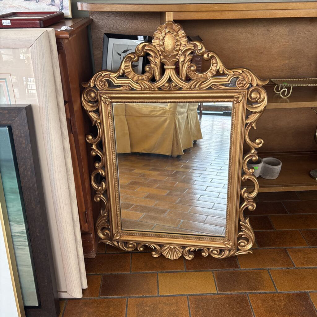 Mirror With Gold Frame