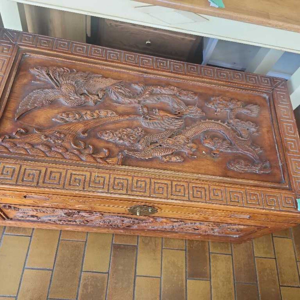 Dragon Carved Hope Chest