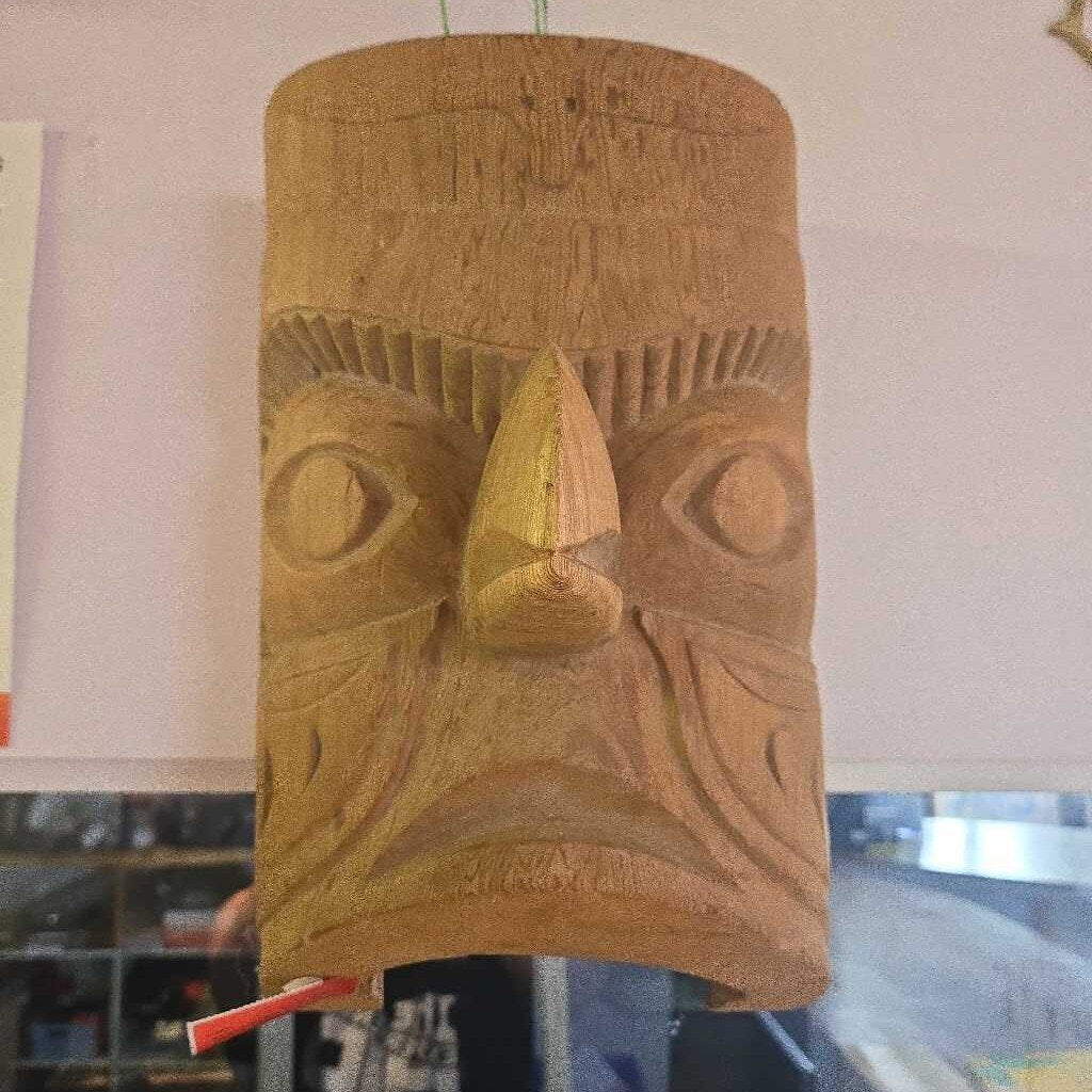 Wooden Hand Carved Native American Totem Decor