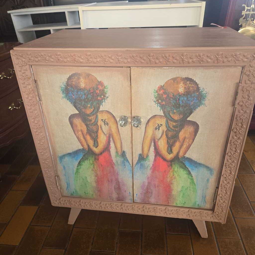 Hand Painted 2 Door Cabinet
