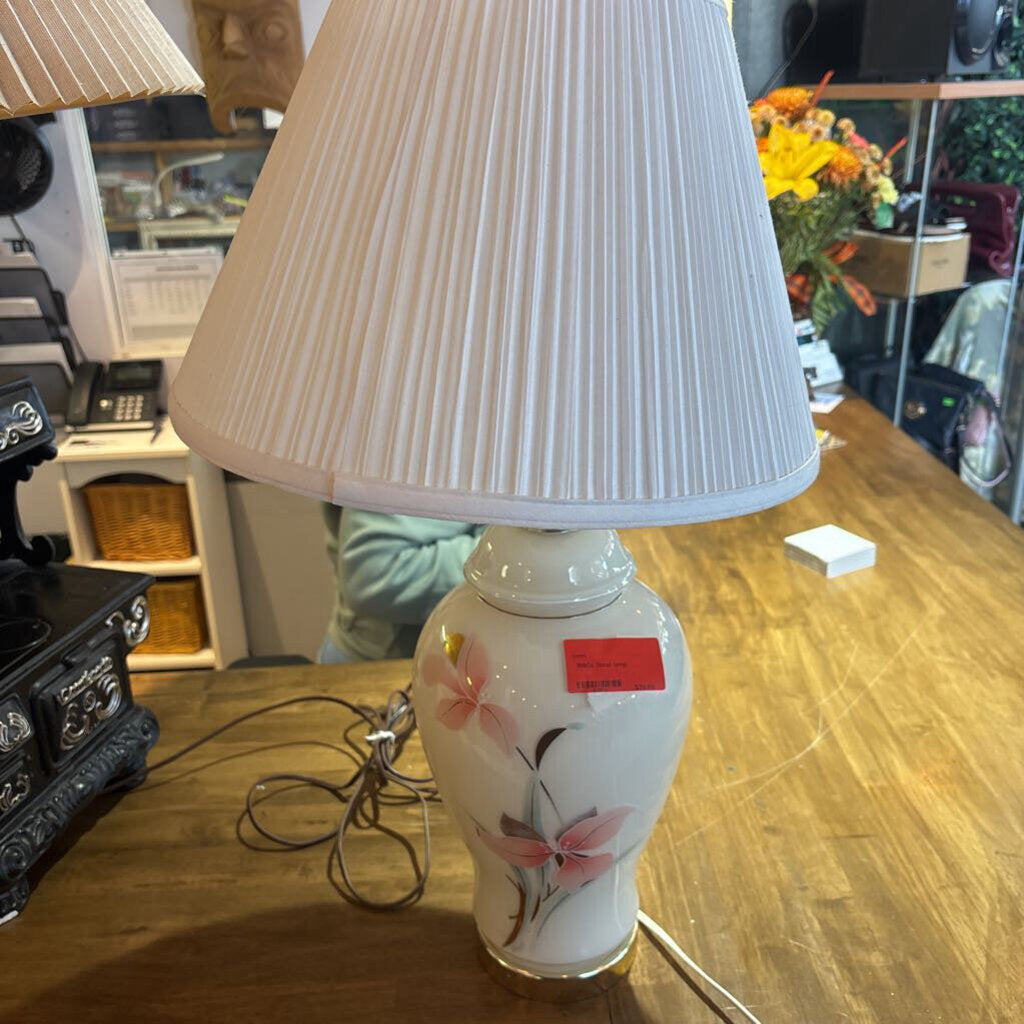 1980s floral lamp
