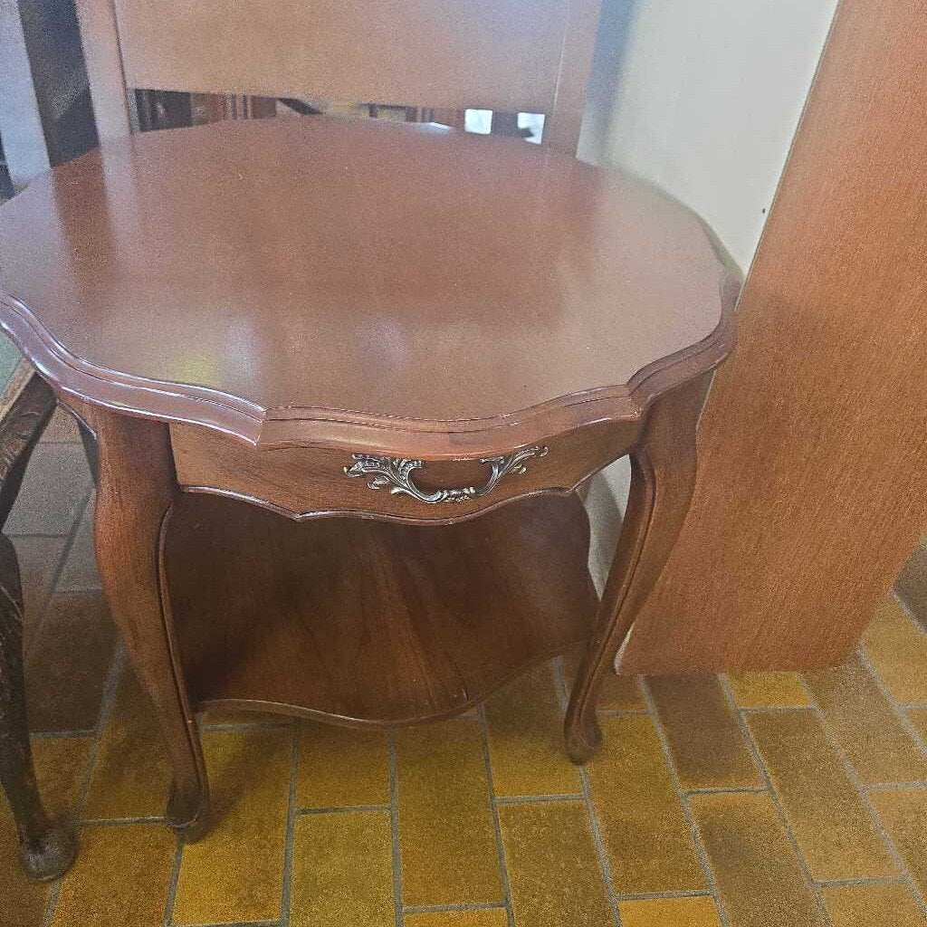 Mahogany Side Table With Drawer